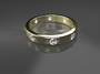 3d wedding band diamonds model