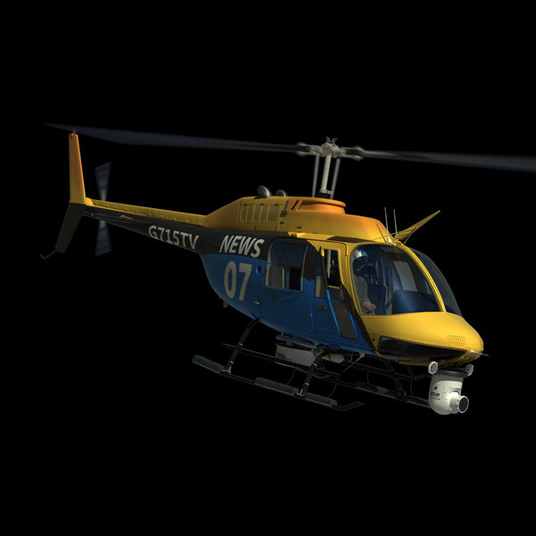 3ds max bell helicopter news media - Bell JetRanger 206 News Media... by dynamo3D