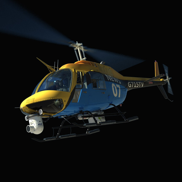 3ds max bell helicopter news media - Bell JetRanger 206 News Media... by dynamo3D