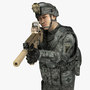 military male soldier settings 3d max