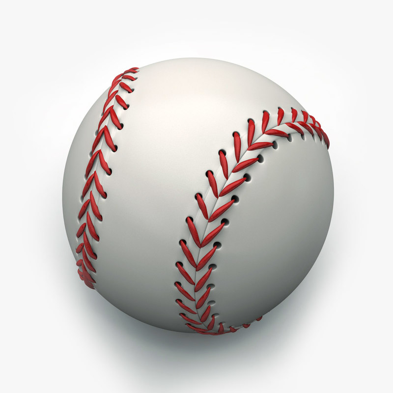 3d model baseball object holes