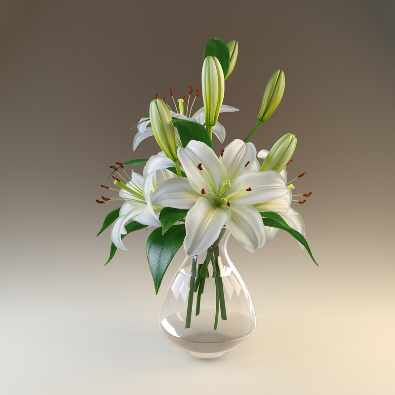 3d lily vase