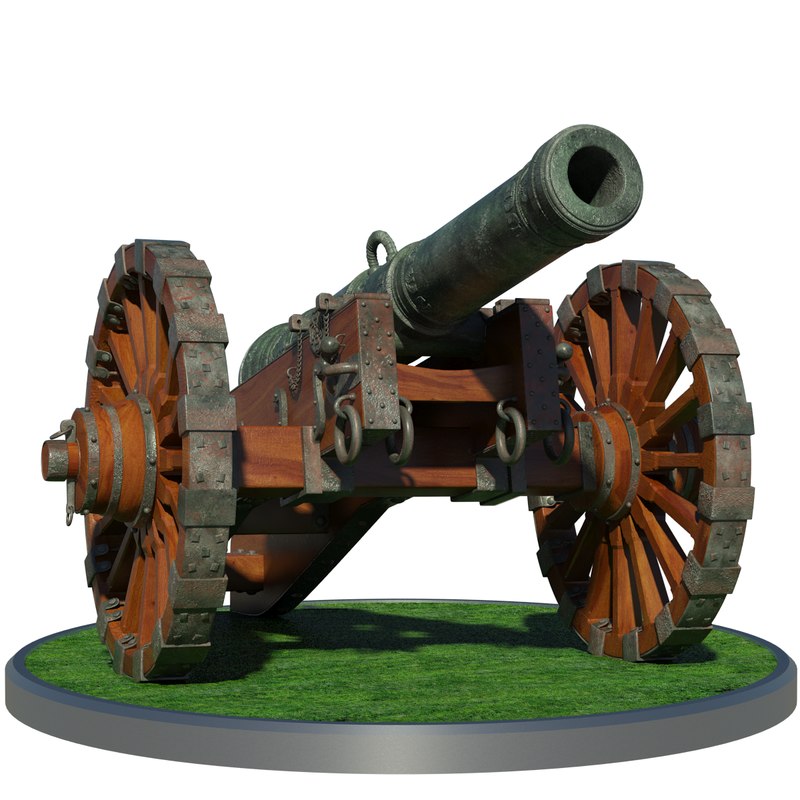 medieval cannon 3d model
