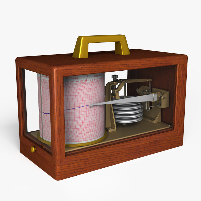 barograph recording aneroid 3d model