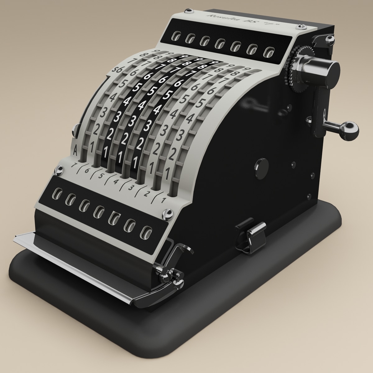 old adding machine resulta 3d 3ds