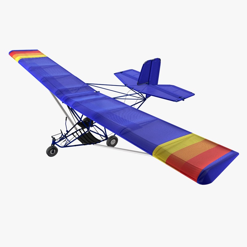 3d model ultralight aircraft lights