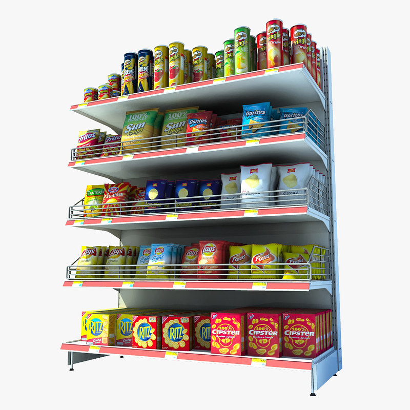 chips shelf 3d max