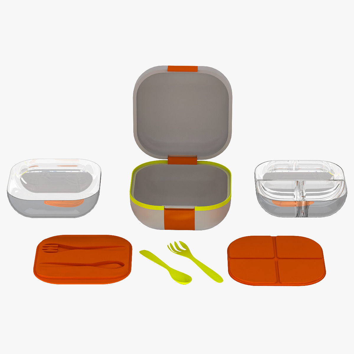 3d camping food containers utensils