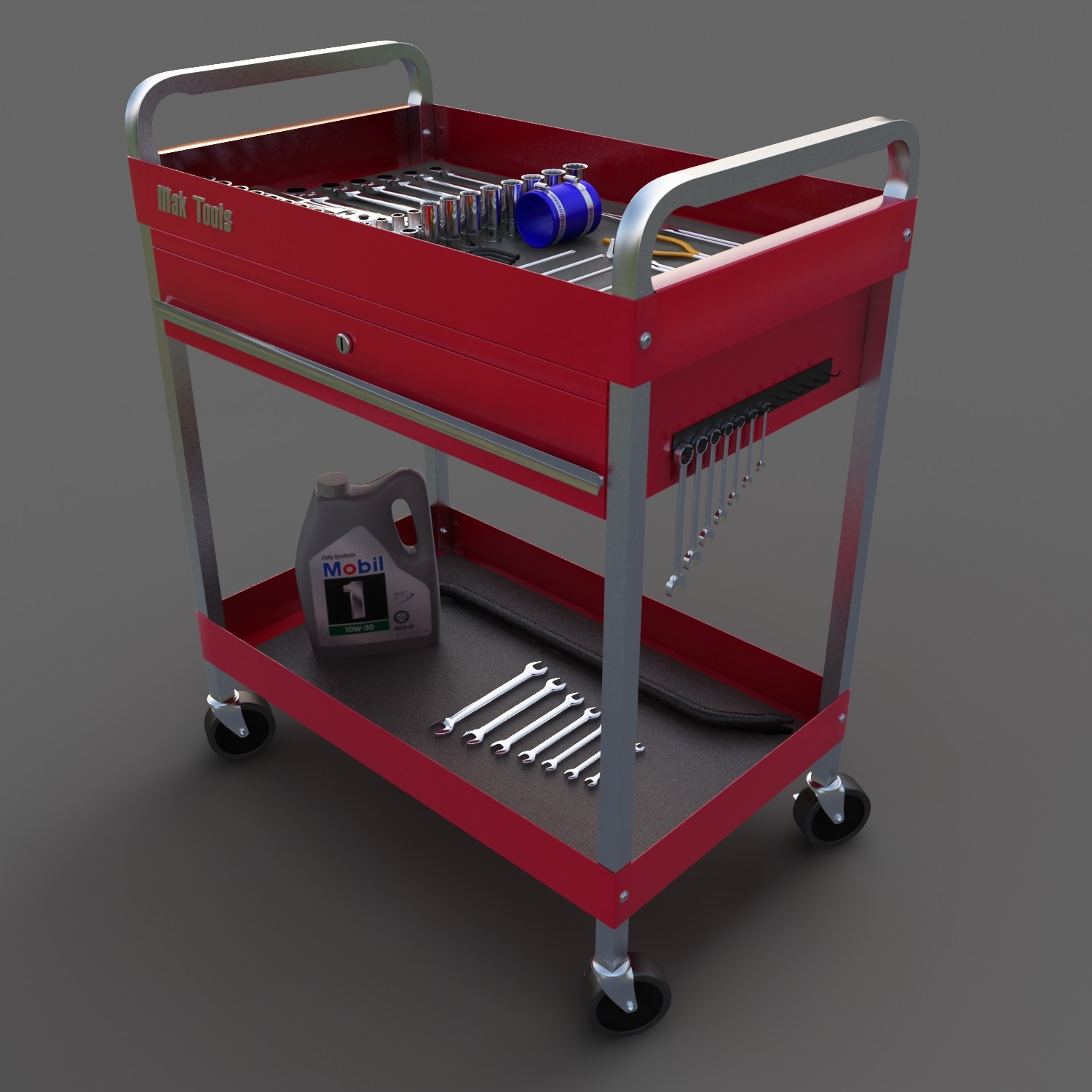 utility cart tools 3d max