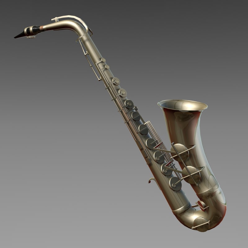 3d saxophone instrument model