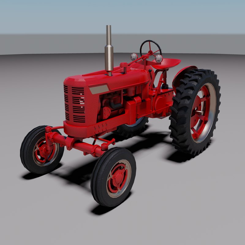 3d tractor wheels model