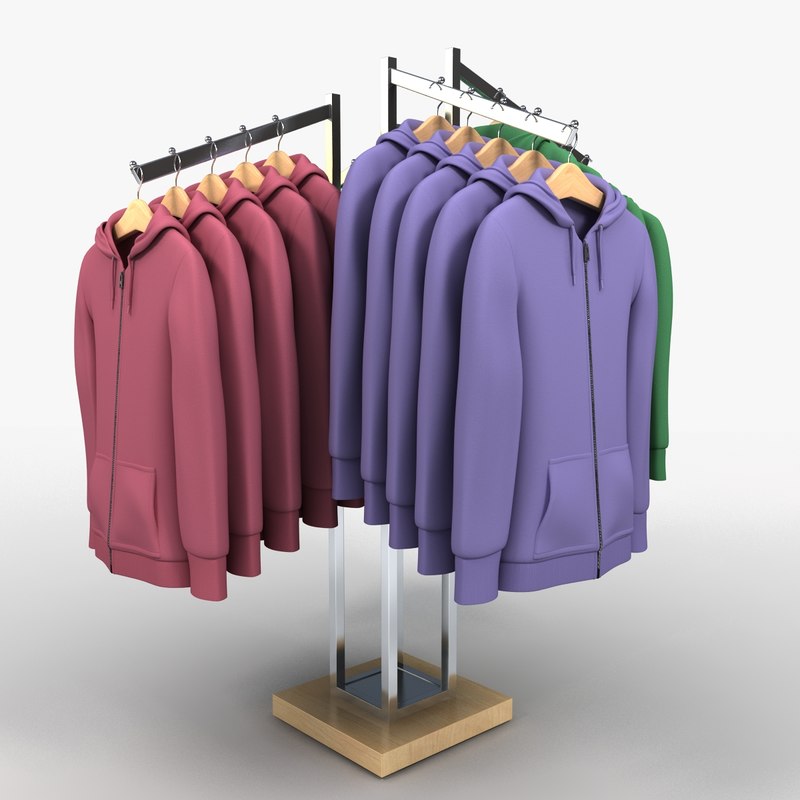 clothing rack womens hoodie 3d max