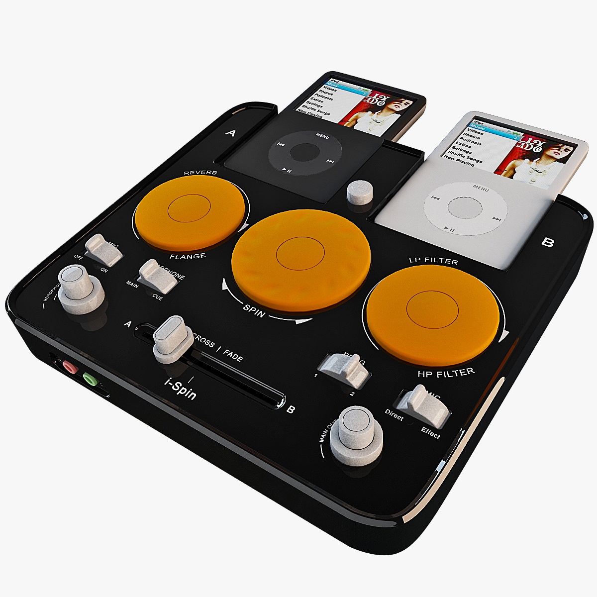3d model ispin dj mixer ipod