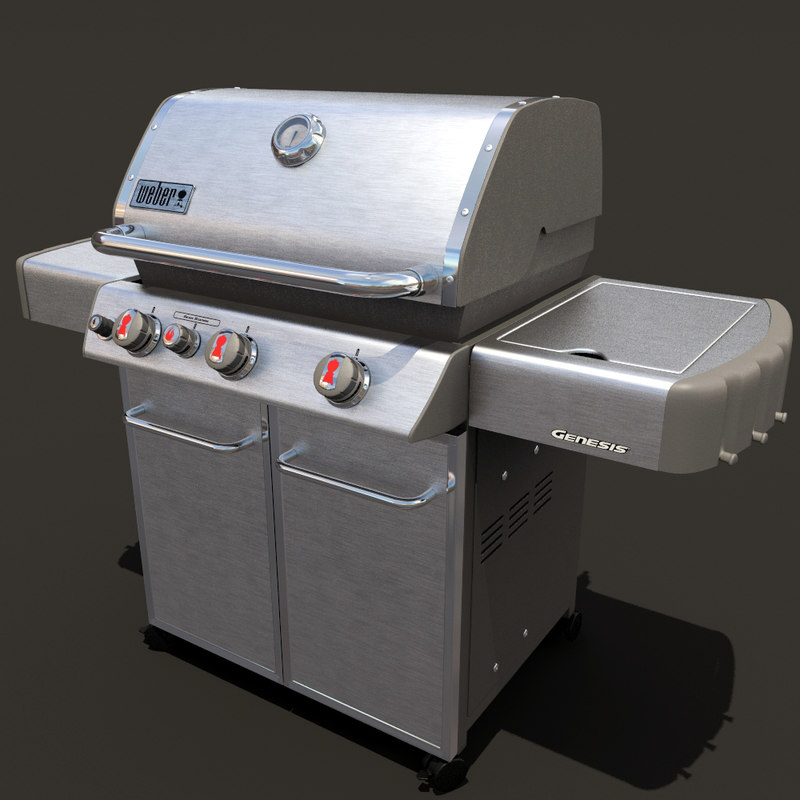 weber genesis barbeque grill 3d max