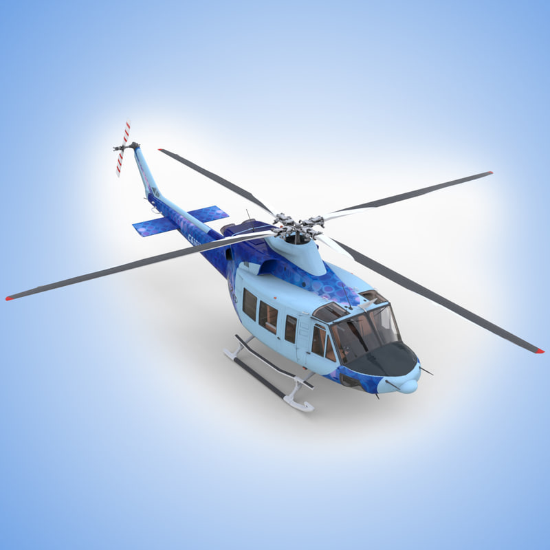 3d model bell 412 ep helicopter