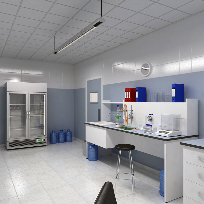 chemistry laboratory 3d model