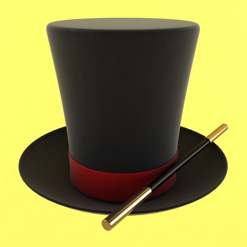 3d magician hat wand 3d magician hat wand