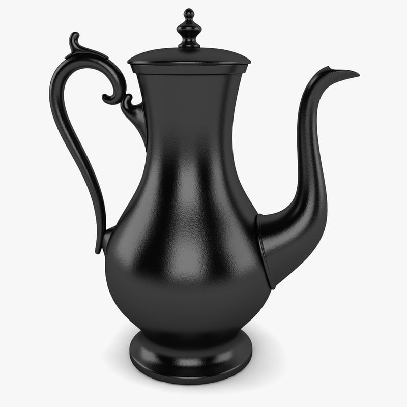 antique teapot tea 3d max