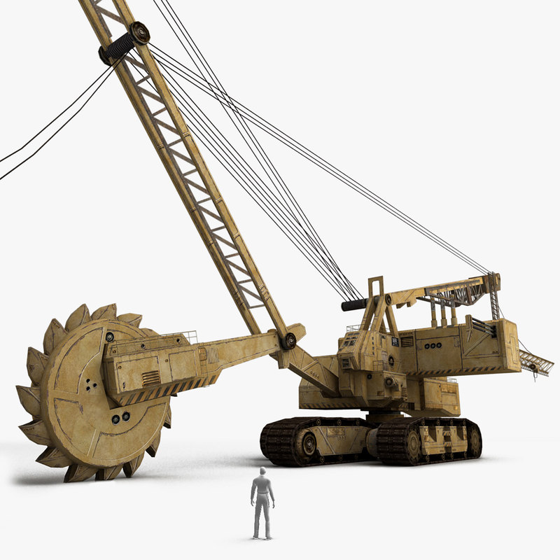 bucket wheel excavator 3d model