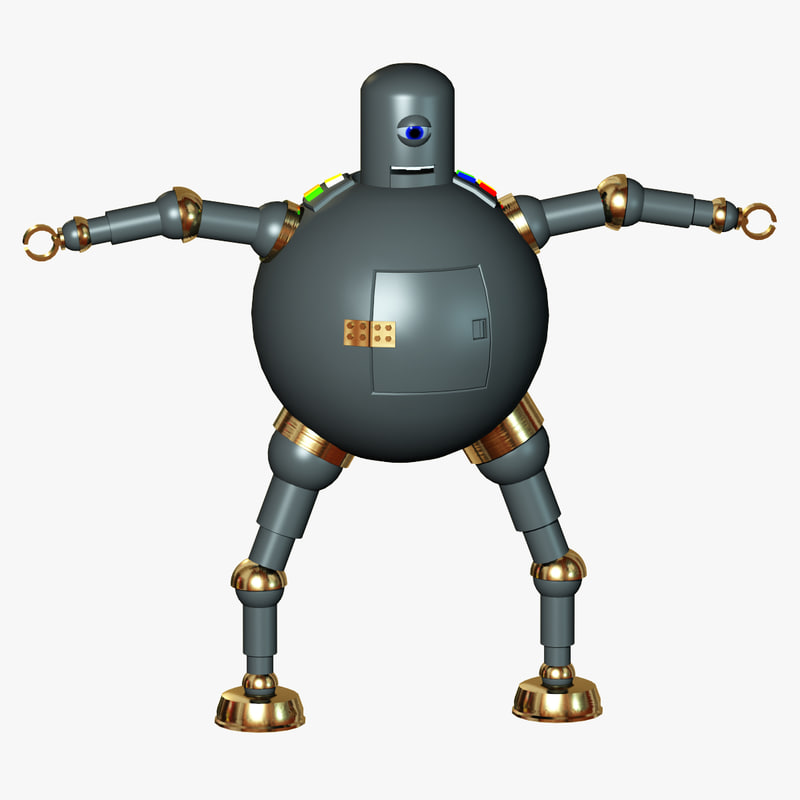 3dsmax gray robot