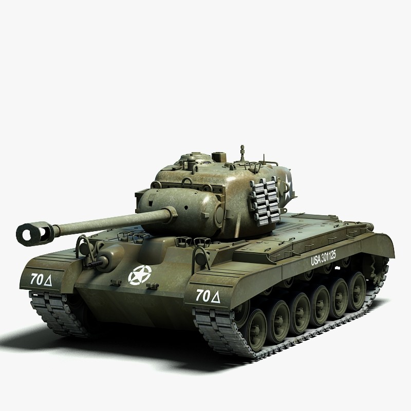 3d ww2 pershing tank m26
