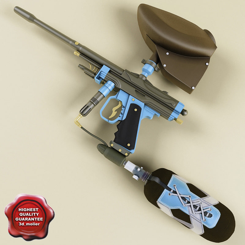 paintball marker aim autococker 3d max