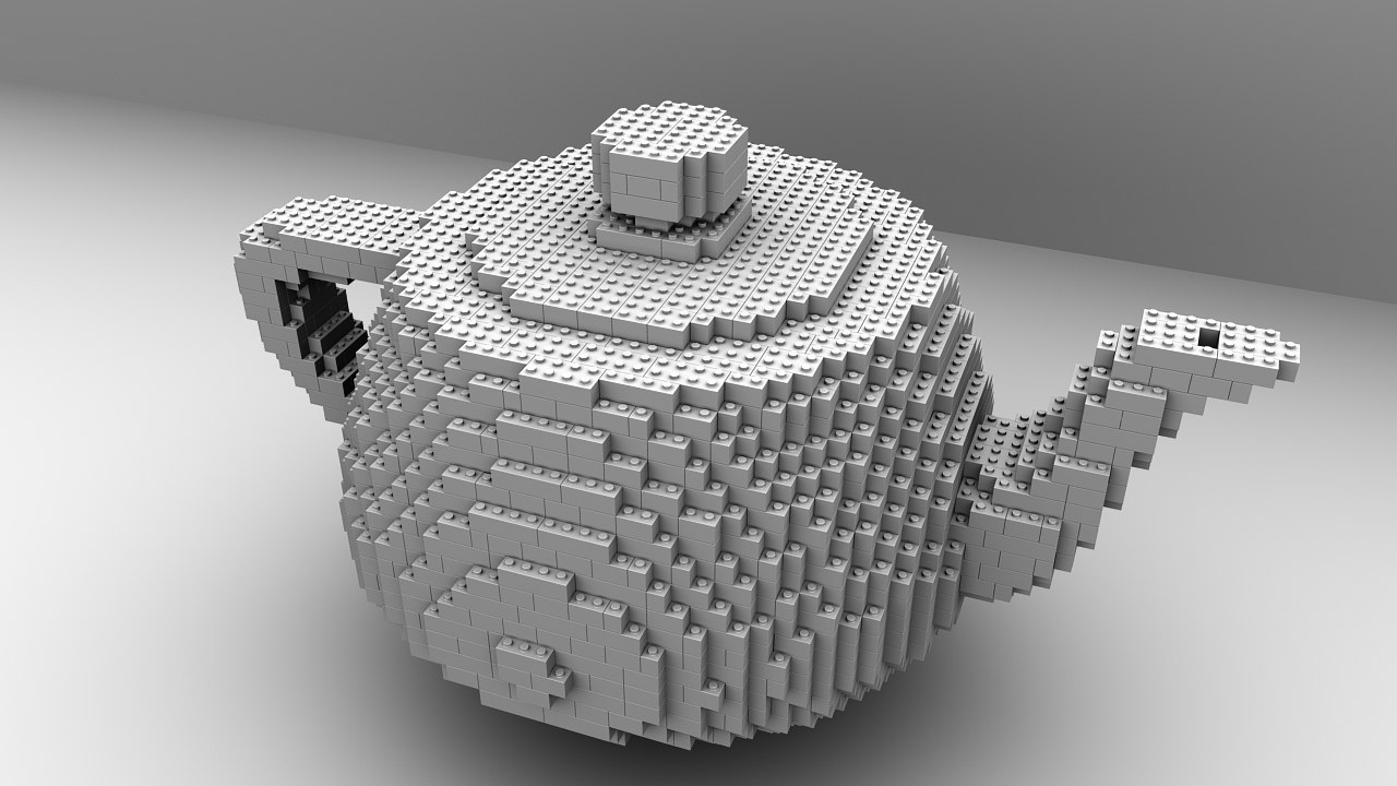 3d model lego teapot