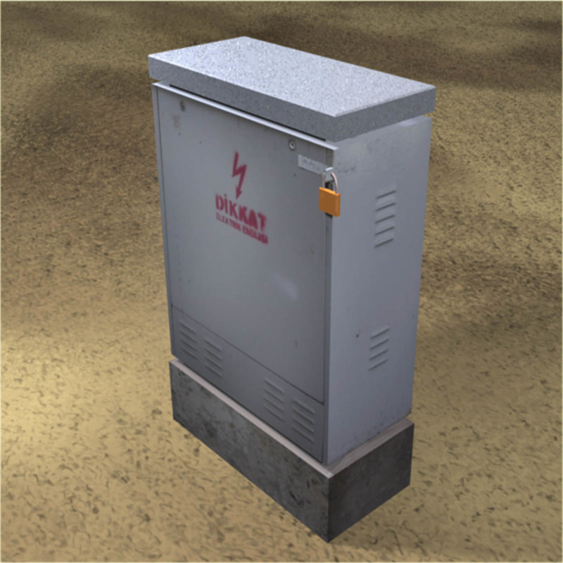 electric utility box 3d model