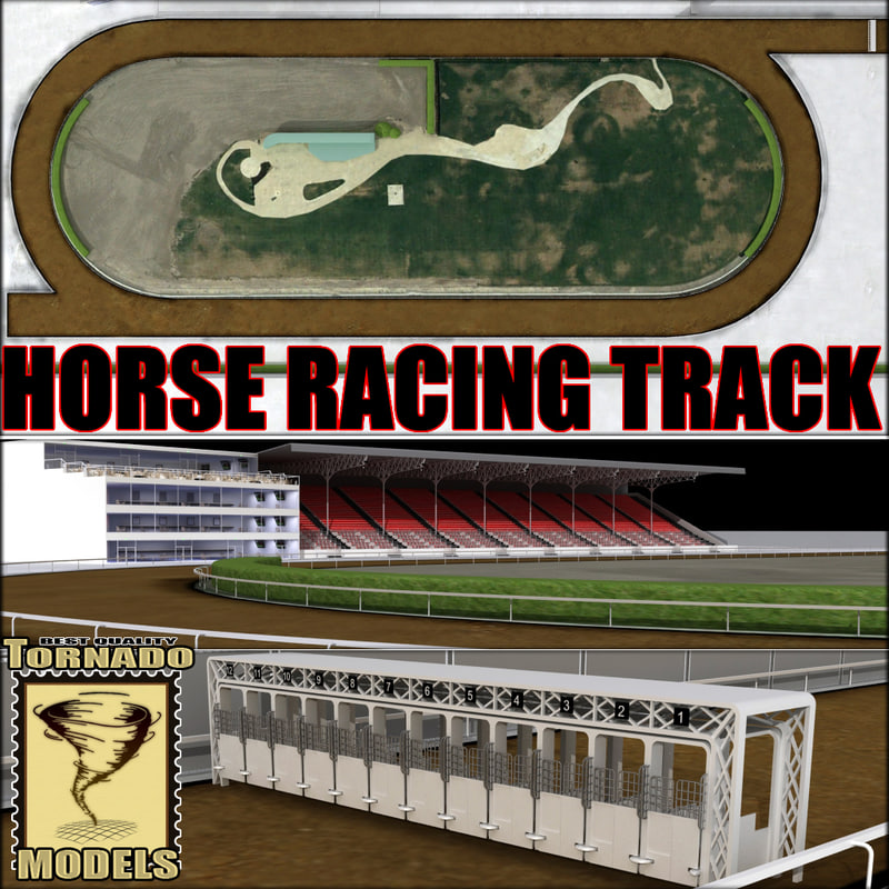 3d horse racing track