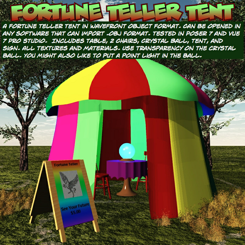 obj fortune teller tent