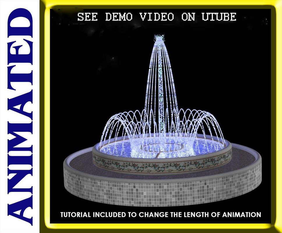 fountain spray ring 3d model