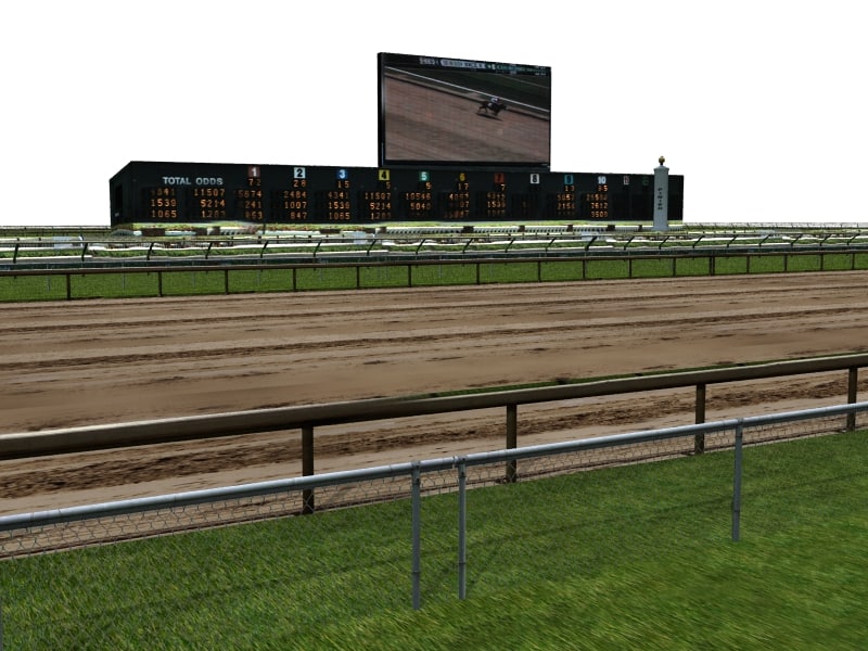 horse racetrack 3d model