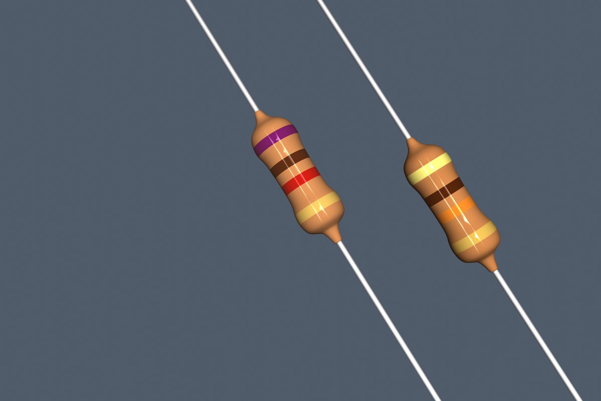 carbon resistors 3d model