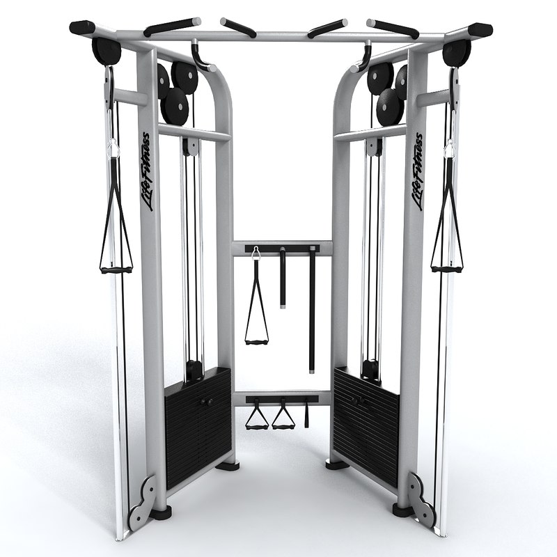 3d gym adjustable pulley dual
