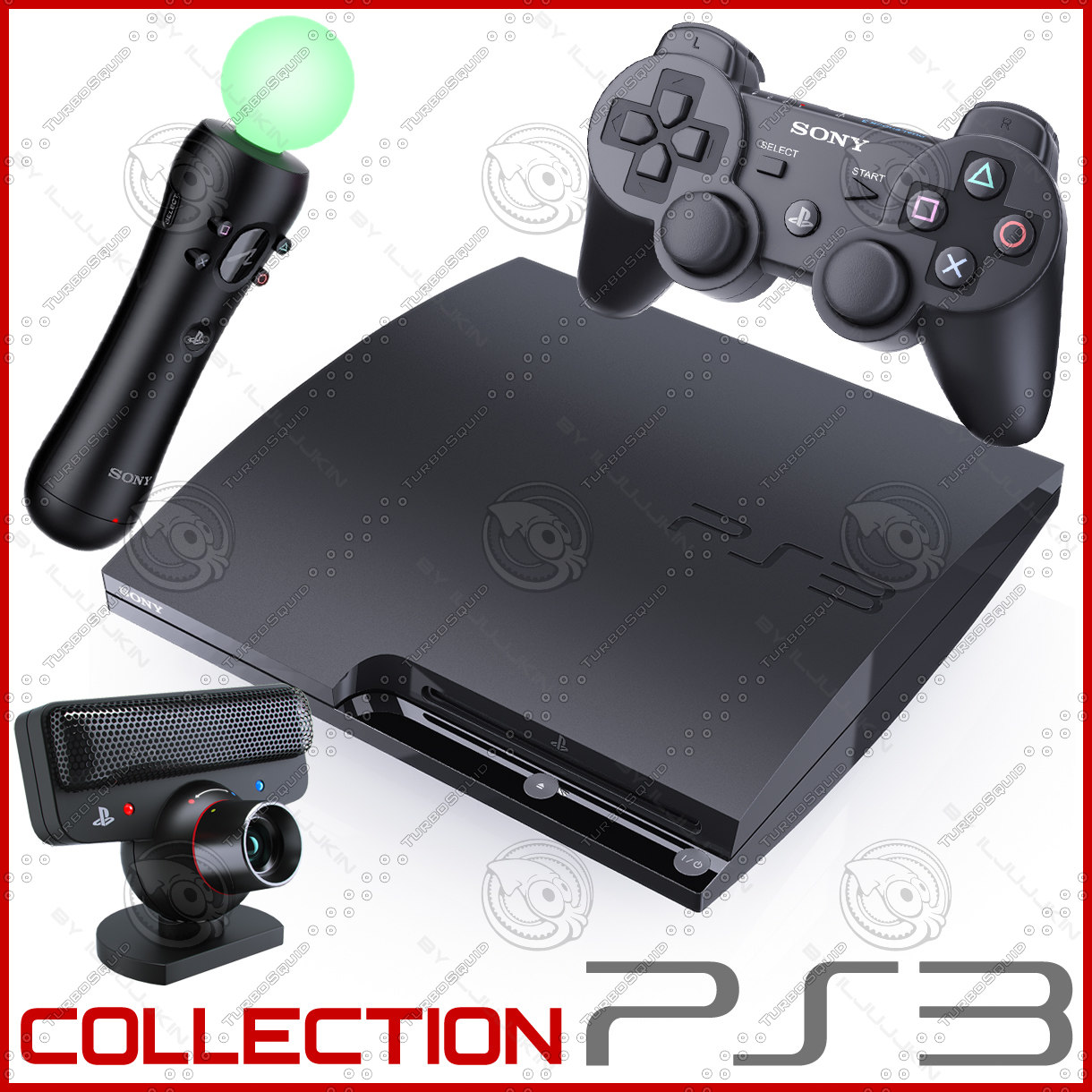 3d model sony playstation 3 ps3