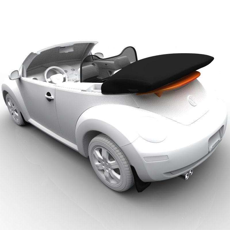 3d model volkswagen beetle convertible accessories