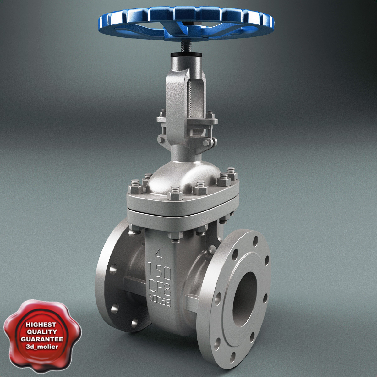 gate valve v3 3d model