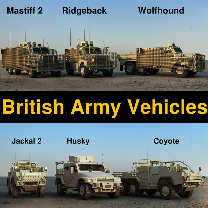 3d model british army vehicles
