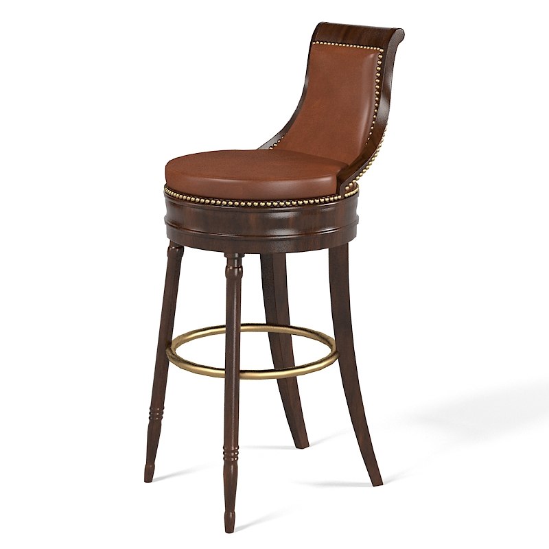 3d model of bar counter stool