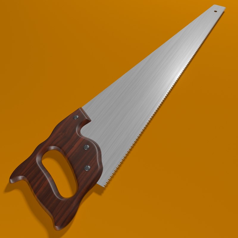 3d hand saw blade model