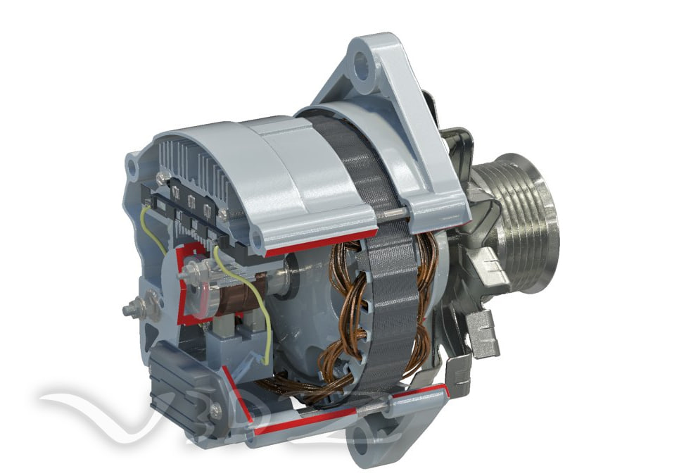 3d car generator alternator 3d car generator alternator
