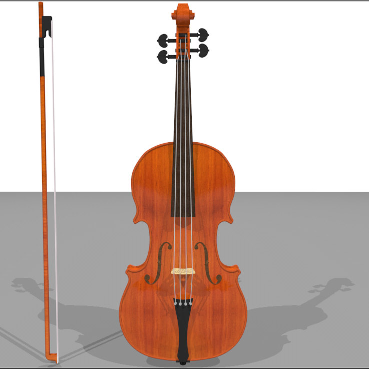 violin wood finish c4d