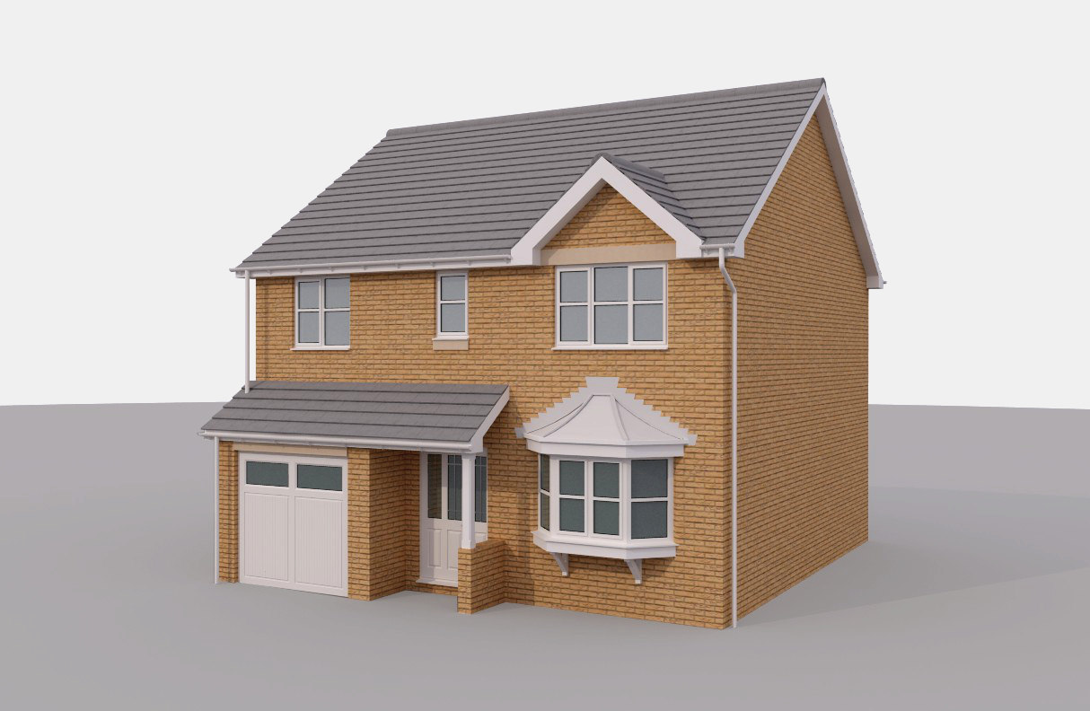 house sketchup materials 3d 3ds