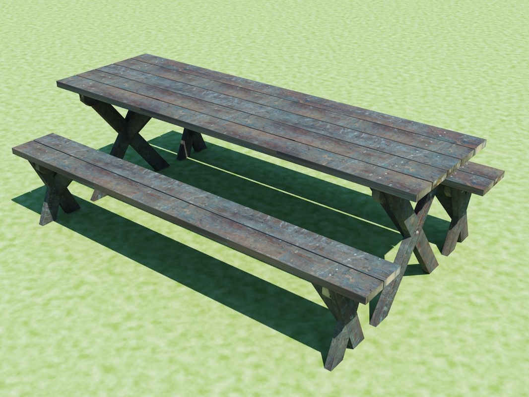 dwg picnic table benches