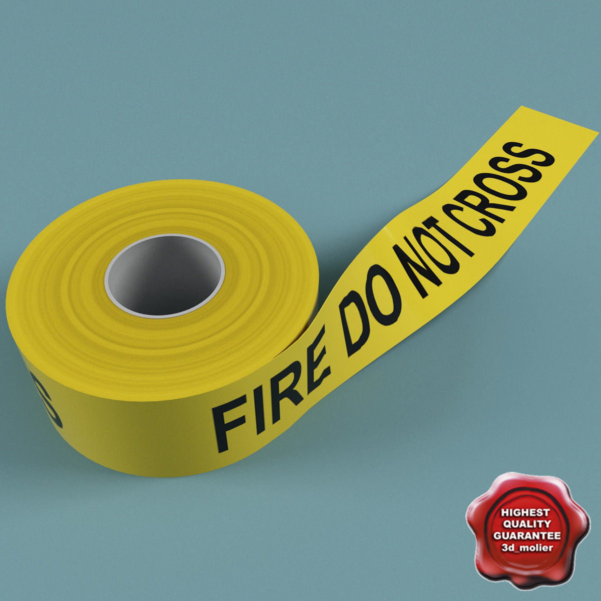 3d barricade tape model