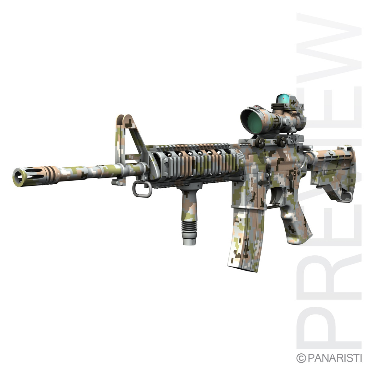 lightwave m4a1 sopmod rifle colt m4