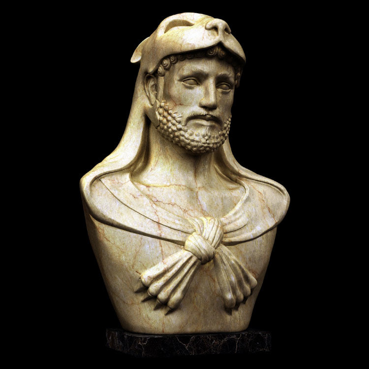 hercules bust statue lwo