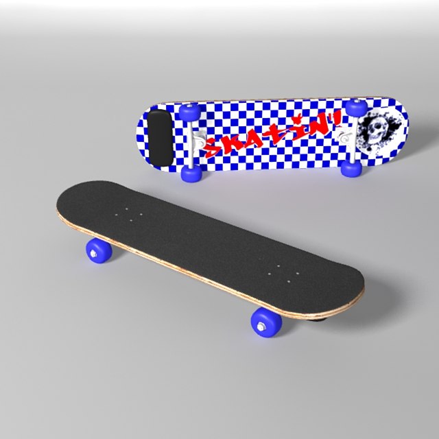 3d model skateboard plywood deck