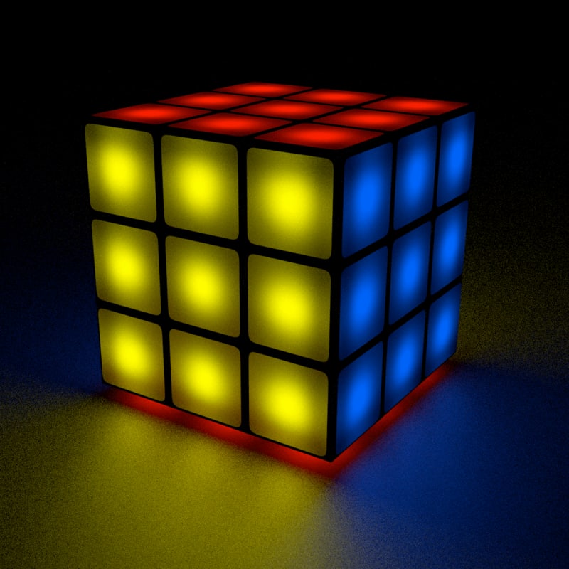 3x3 rubix cube 3d obj 3d picture cube