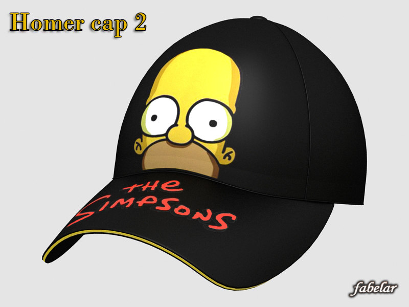 homer simpson cap 3d max
